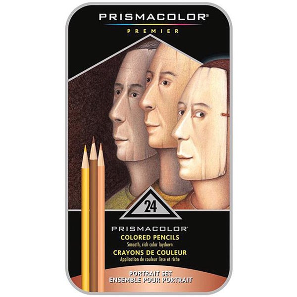 Prismacolor Sanford 25085R Premier Colored Pencils, Portrait Set, Soft Core, 24-Count