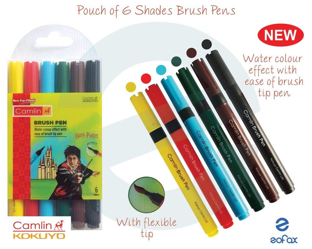 Camlin 5465 Brush Tip Nib Sketch Pens Set of 2 Assorted  Welcome To  Rama Book Depot