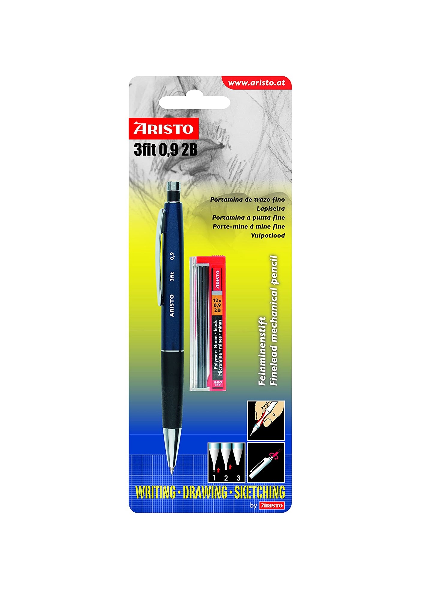 Aristo Mechanical Pencil 3 fit 0.9 mm 2B