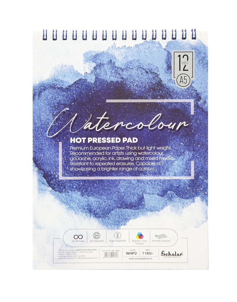Anupam Watercolour Paper A5 Size (21cm x 15cm) with 300 GSM Paper (Pack of  20 Loose Sheets) by Fine Creations, White : : Home & Kitchen