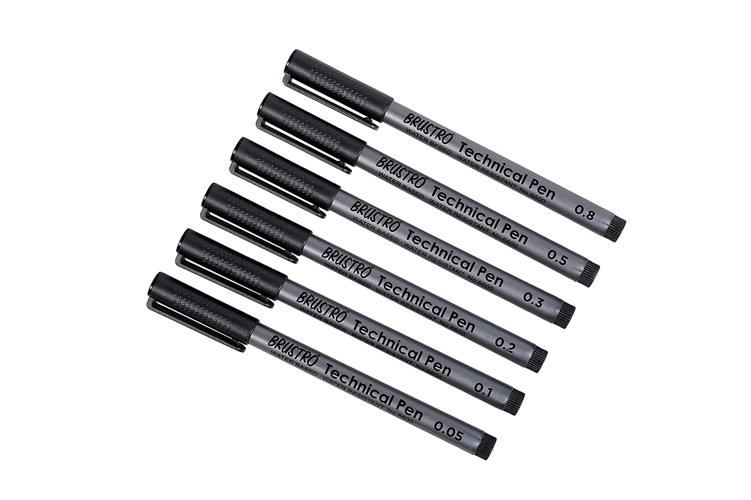 Brustro Technical Pen Black (Pack of 6)