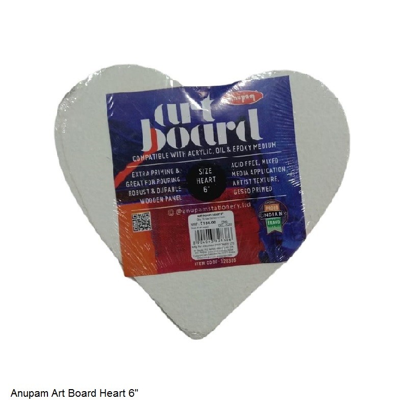 ANUPAM ART BOARD HEART SIZE 6"