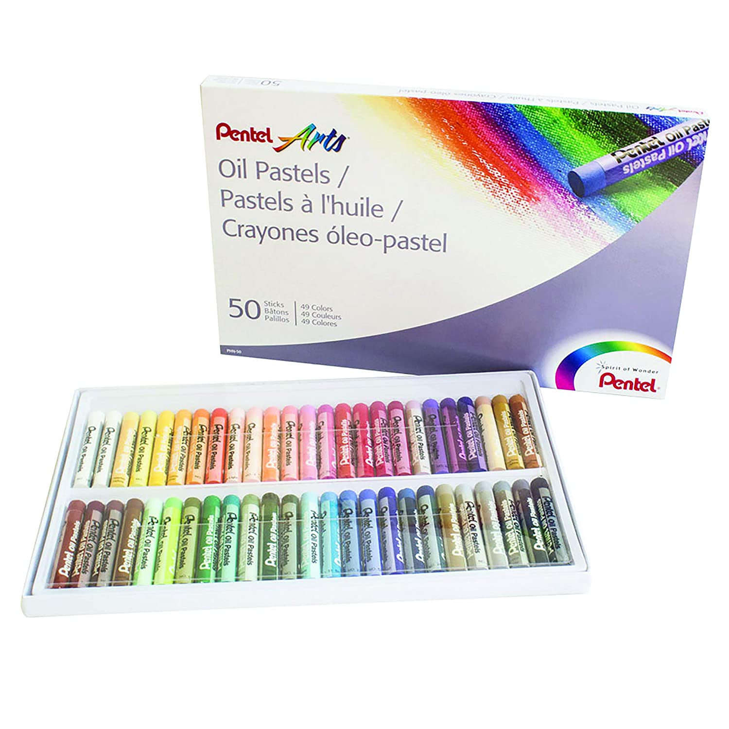 Non-Toxic EN 71-3/Free shipping DOMS Oil Pastels 50 Shades 