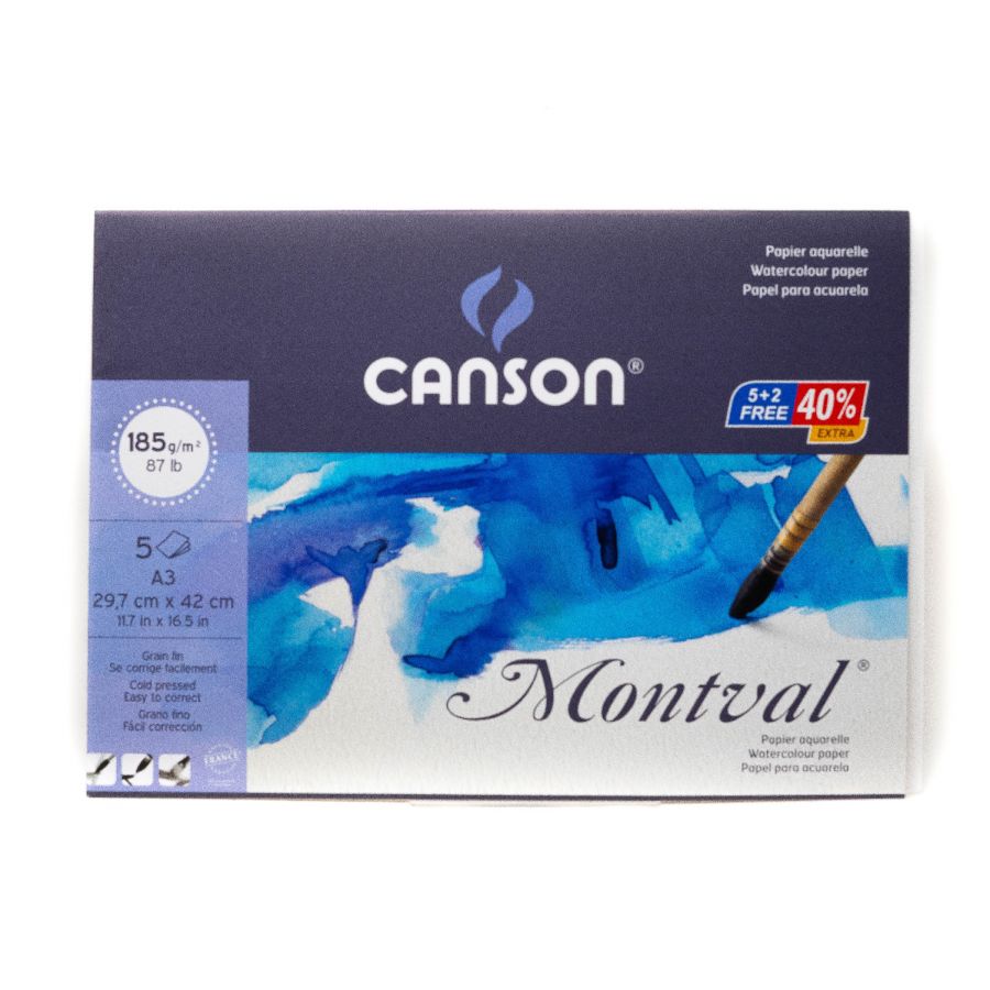 Canson Montval A3 5 Sheets 185gsm