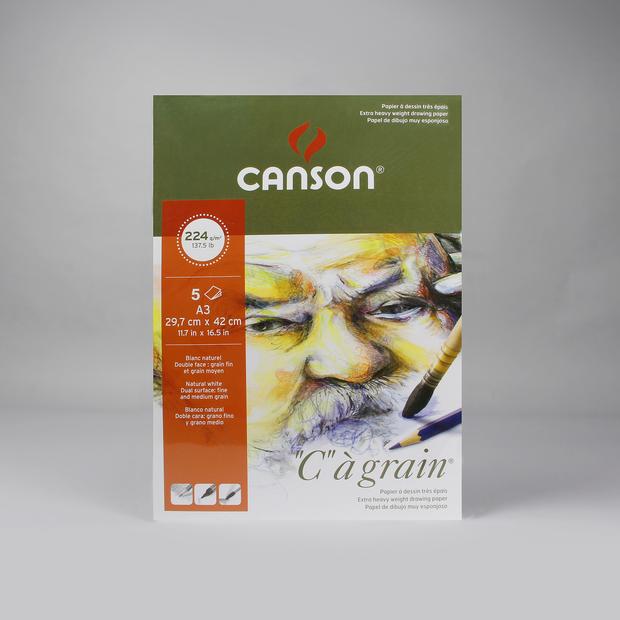 Canson C-A Grain 224 GSM A3 (5 Sheets)