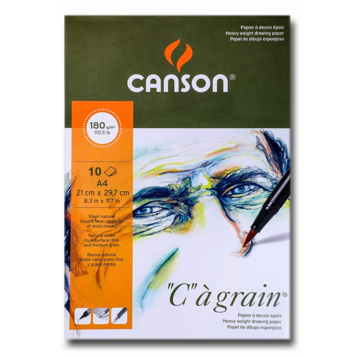 Canson C-A Grain 224gsm A4 10 Sheet