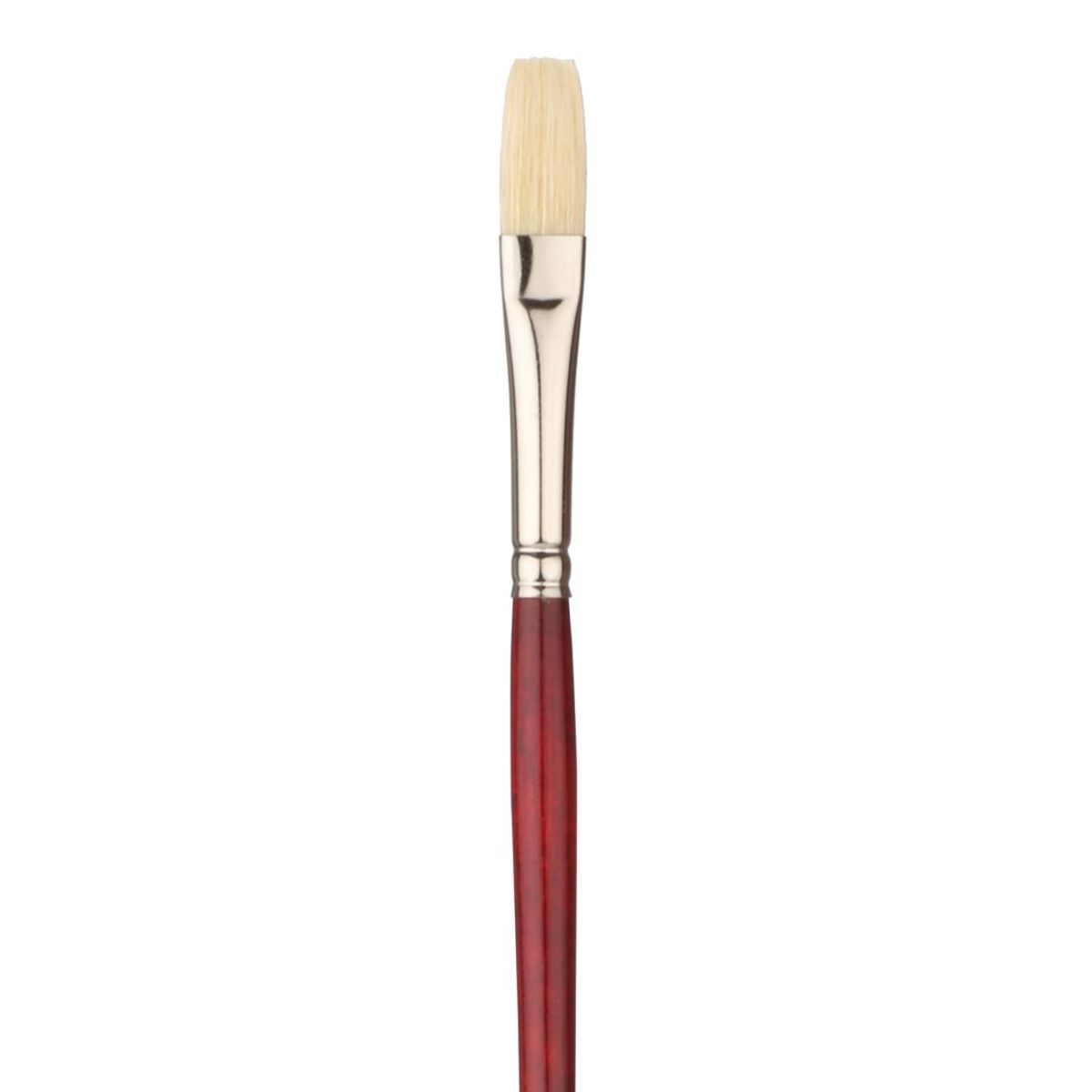 Art Essentials Supremo White Hog Bristle Brush - Series 140f - Flat - Long Handle - Size: 6