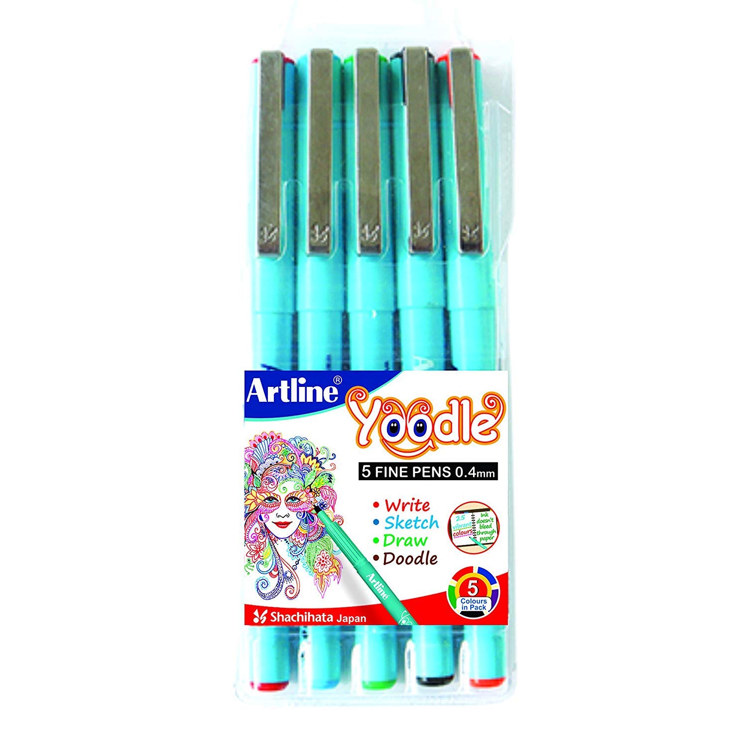 Artline FD6342300001 Yoodle Fine Line Pen Set - Pack of 5