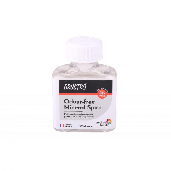 Brustro Professional Odour-Free Mineral Spirits 100ml (75ml + 25ml Free)