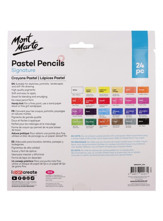 Monte Marte Signature Pastel Pencils 24 Colours