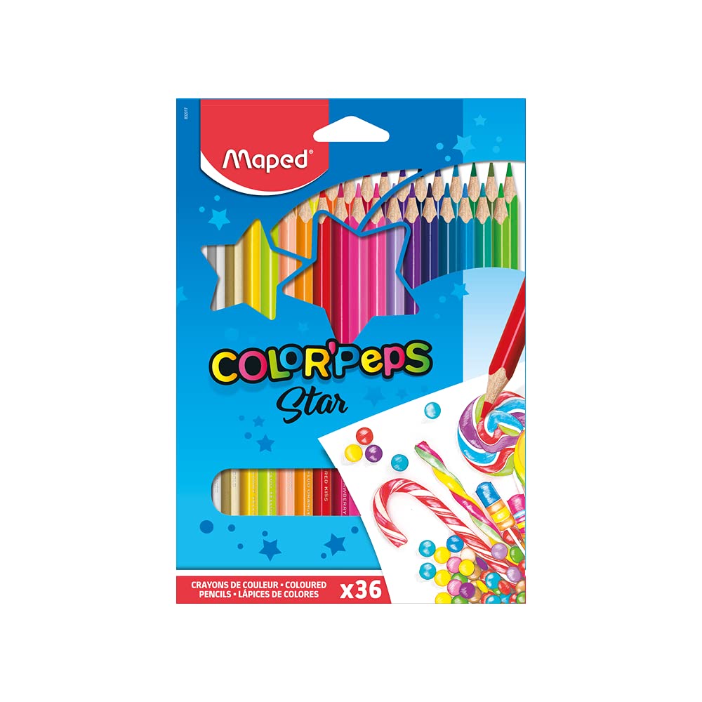 Maped Color Peps Color Pencil Set - Pack of 36 (Multicolor)