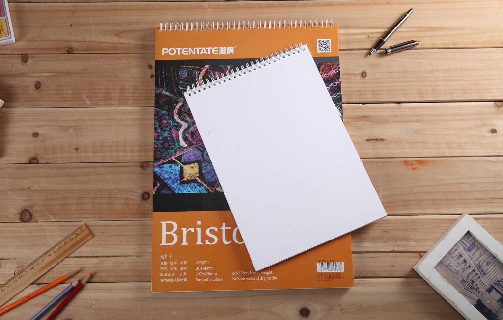  Potentate Bristol Smooth Paper A3 Pad, 36 Sheets 240 GSM Paper