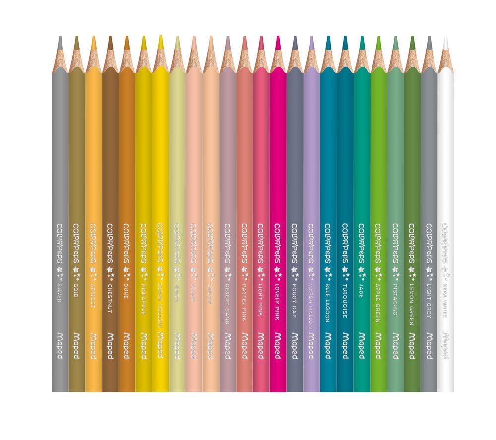 Maped egonomic triangular coloured pencils - x72 pens, Multicolor
