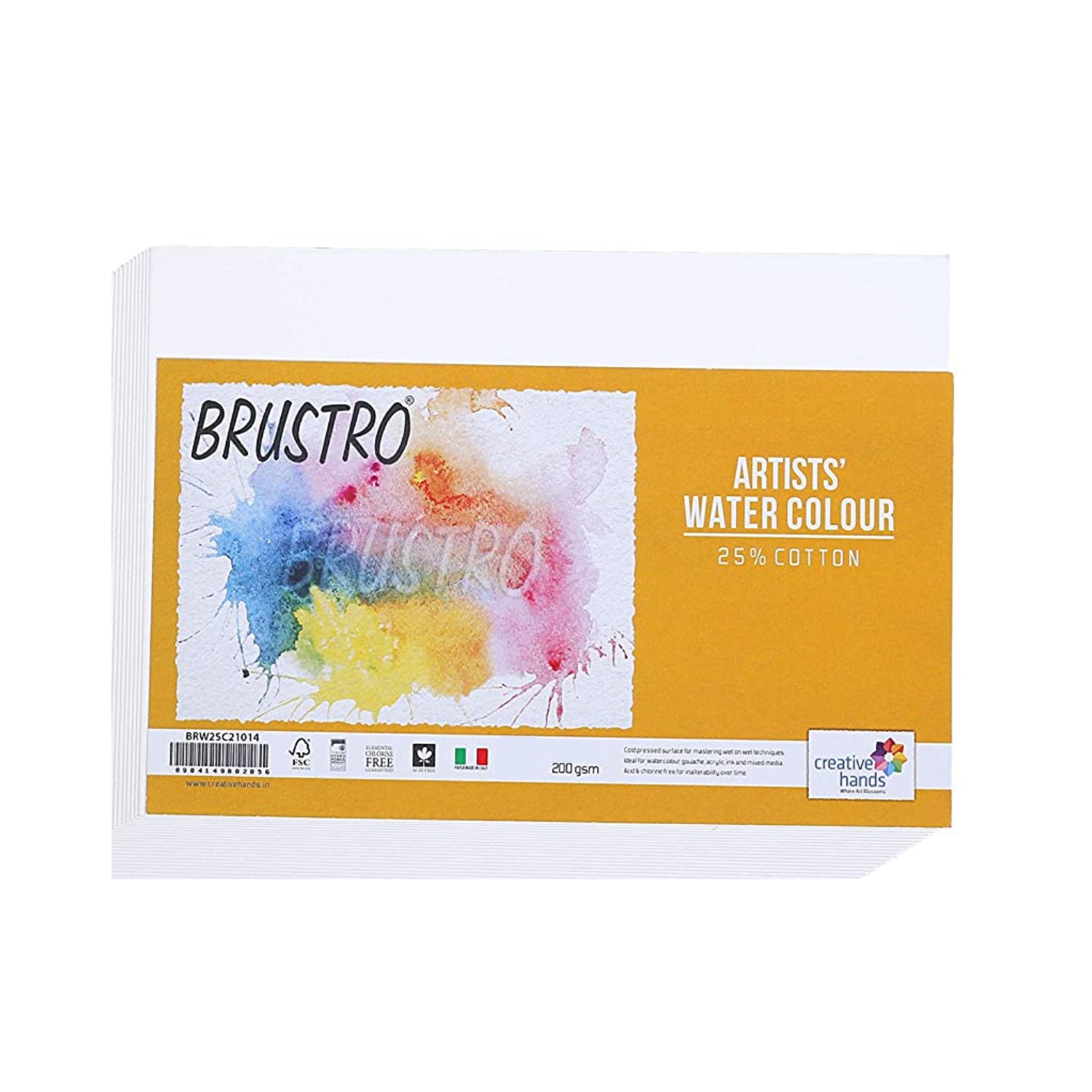 Brustro Artists Watercolour Paper (25% Cotton) - 200 gsm - A5