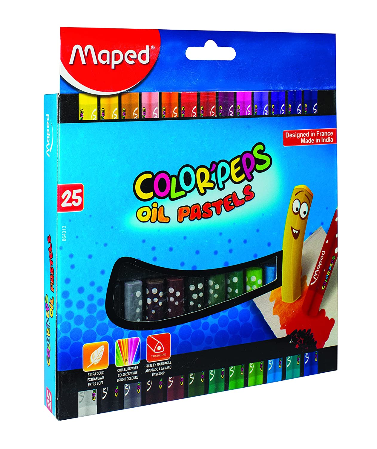 Maped Color Peps Oil Pastel Set - Pack of 25 Shades