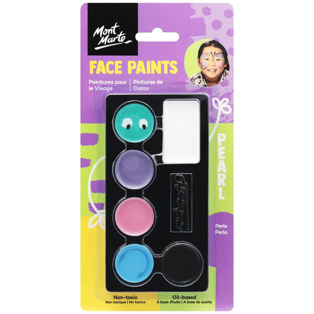 Mont Marte Kids Face Painting Set - Pearl MBRT7002