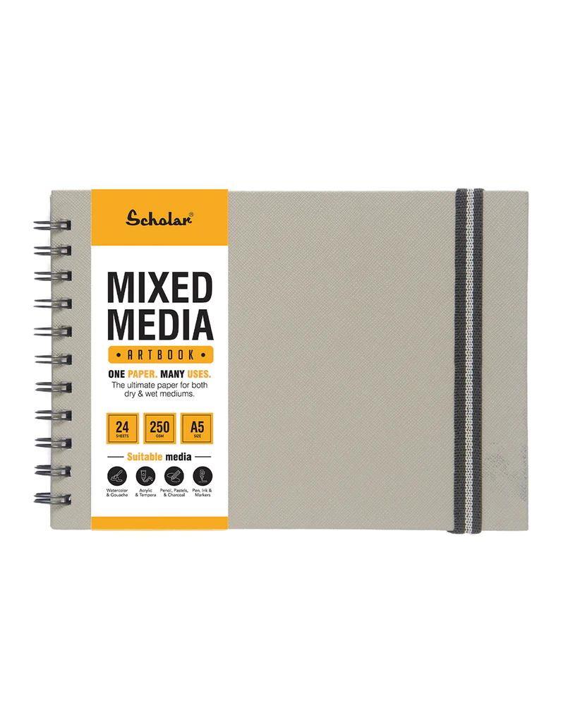 Scholar Mixed Media Journal 250 GSM Cold Prsessed A5 24 Sheets (MMJ2)