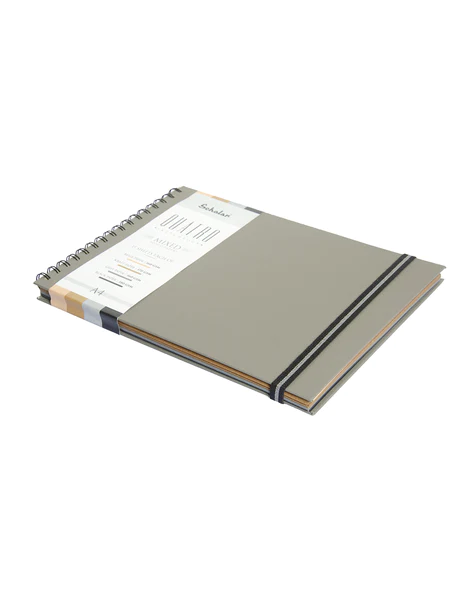 Scholar A4 Quatro Sketchbook (4-In-1 Toned Sheets With Kraft, Black, Grey, And Beige Paper) (QTR4)