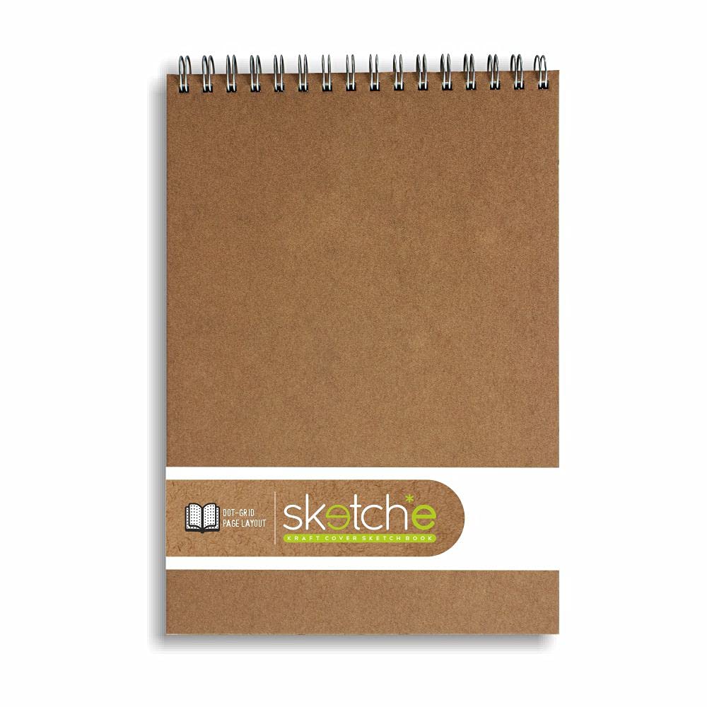 Anupam Sketch Book - WierO A4 Size Wiro Binding Drawing Notebook Sketching  (100 Sheets) - 140Gsm - Starbox