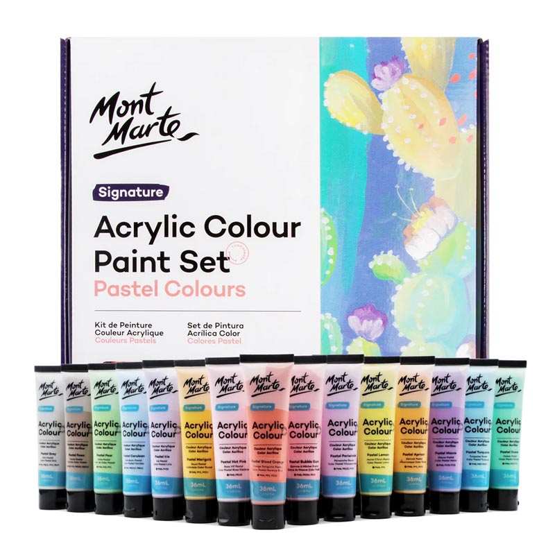 Acrylic paint set 18 shades 36 ml Mont Marte for painting and creation