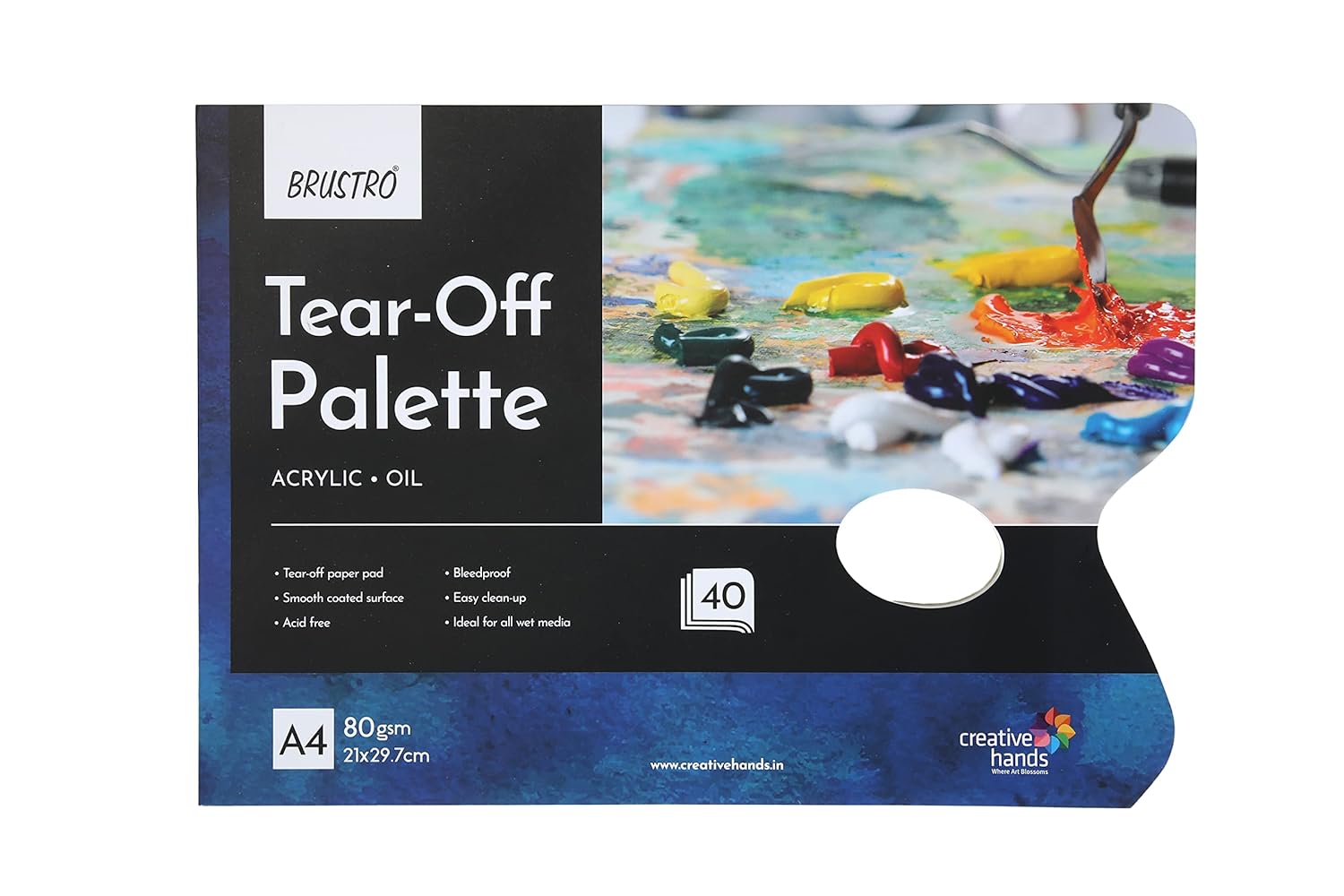 Brustro Tear Off Paper Palette A4 Size (40 Sheets) 80gsm