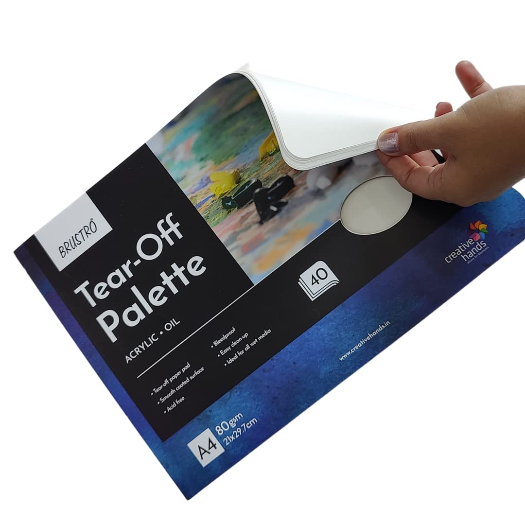 Brustro Tear Off Paper Palette A4 Size (40 Sheets) 80gsm