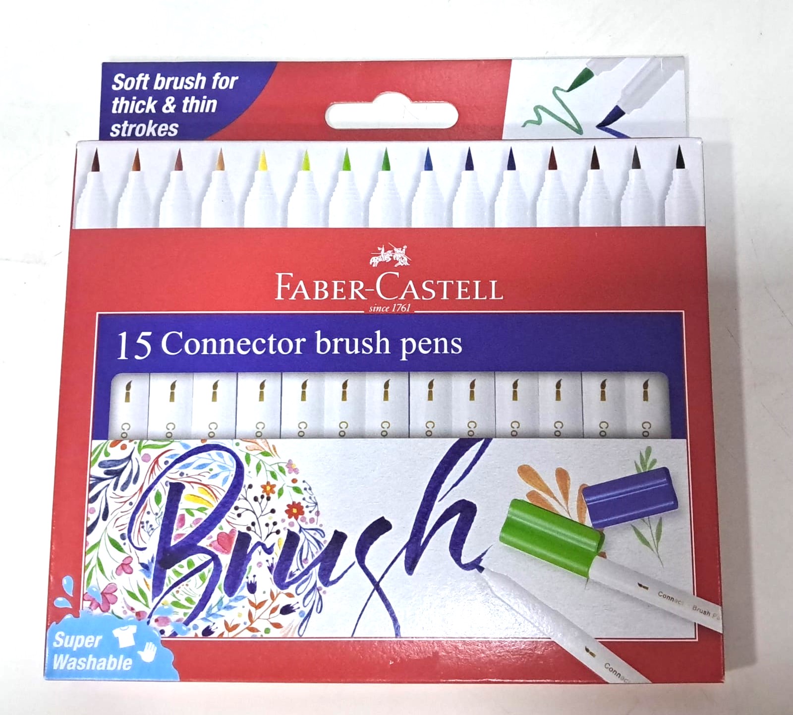 Faber-Castell 15 Connector Brush Multicolor Pen